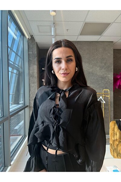 DYSTUDİODESİGN Liosel Front Lace-Up Shirt