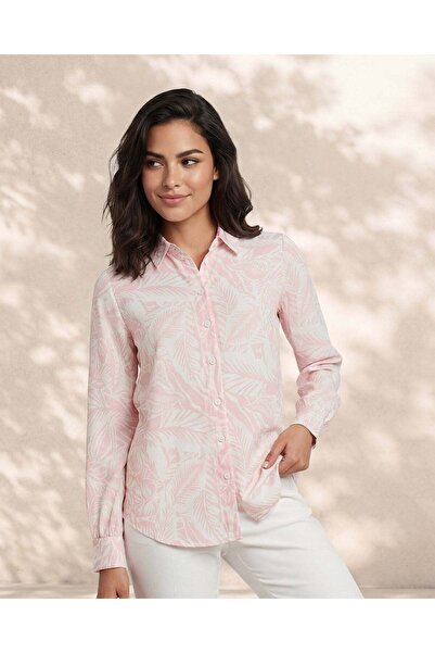 REDTAG Women Allover Print Long Sleeve Collared Blouse