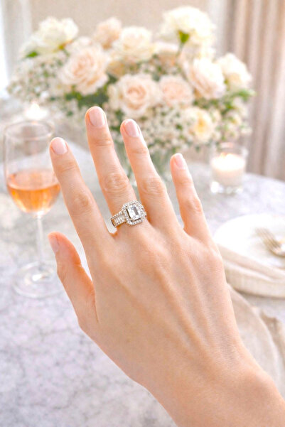 REBORN DESIGN Silver Color Zircon Stone Ring