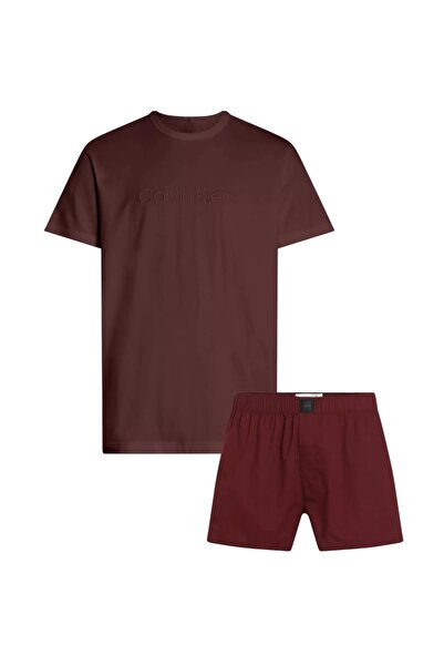 Calvin Klein Unisex Elastic Waist Short Length S/S Boxer Pajama Set