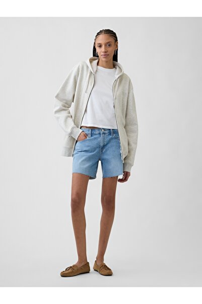 GAP Kadın Açık Mavi 5" Mid Rise Soft Denim Şort
