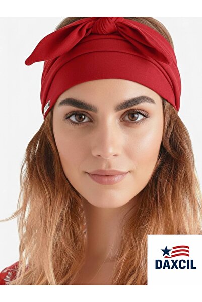 daxcil Set de bumbac 100% eșarfe bandana roșii și geantă accesorii - 70x70 cm