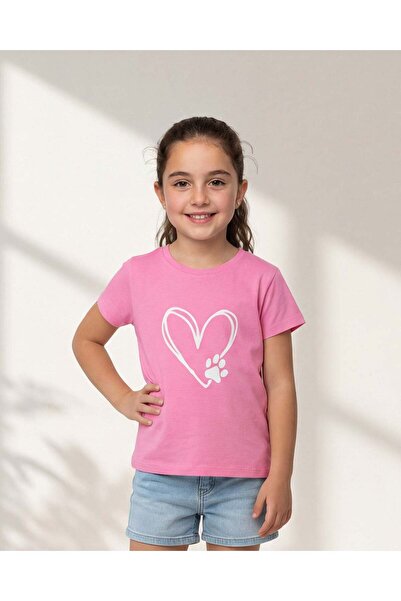 REDTAG تي شيرت وردي مطبوع للبنات