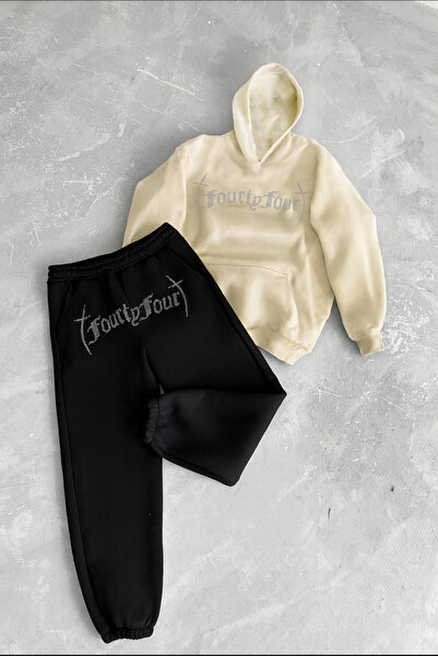 Flaubert Unisex Stone Printed Sweatshirt-Sweatpants 2-Piece Set Oversized 3 T...