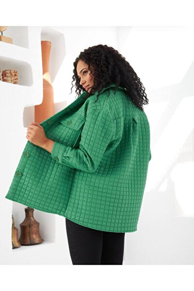 MODAECEMYA Kapitone Çift Cepli Ceket Gömlek