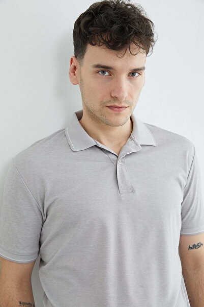 Fulla Moda Ribbed Polo Neck T-Shirt