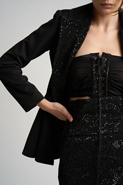 Monarh Design Transparent bustier with front drawstring - M