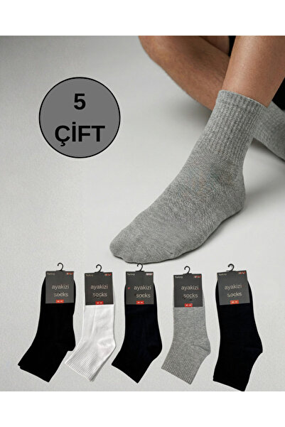 ayakizi socks 5 Çift Düz Erkek Kolej Yarım Konç Çorap