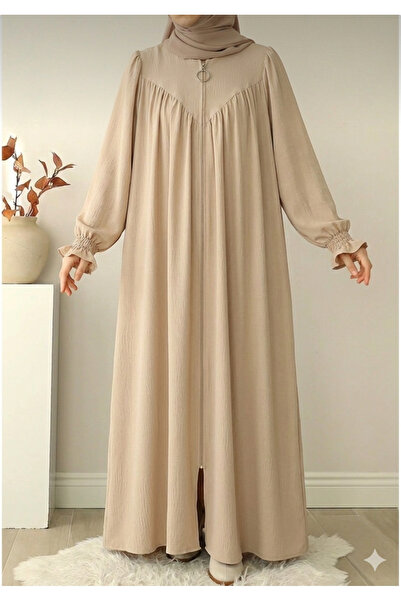 OKTAYUSTA COLLECTİON V Robe Mevlana kroj Gipe Sa detaljima šava Hijab Abaya Bež