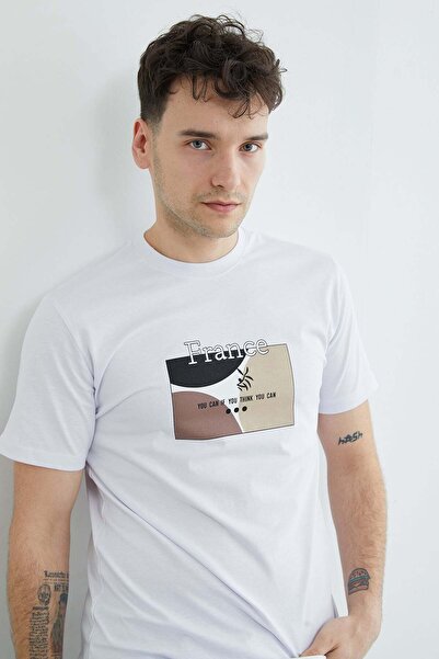 Fulla Moda Francuska Tekst Štampano Majica