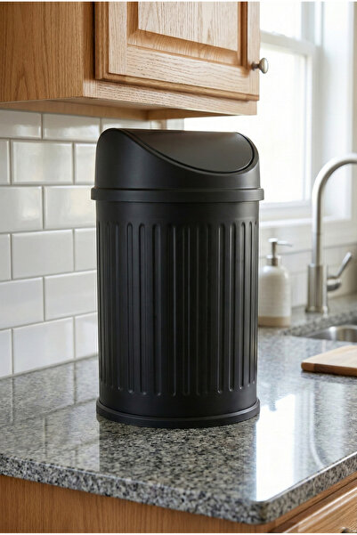 GörSeç Kanta za smeće sa okretnim poklopcem od 12 litara, crna, za kupatilo i...