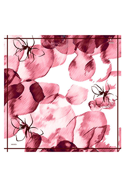 Arancia Burgundy 90X90 Silk Twill Scarf