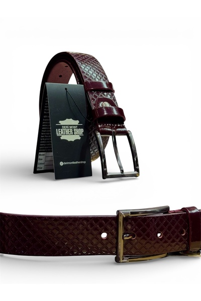 derimont Genuine Manda Leather with Belt Pieces of Patent Leather on Board