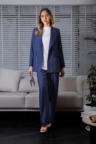 Moodbasic FERMUAR DETAYLI BLAZER CEKET TAKIM