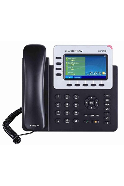 GRANDSTREAM Τηλέφωνο VoIP GXP 2140, Reelif Τύπου C, Bluetooth, PoE, Μαύρο