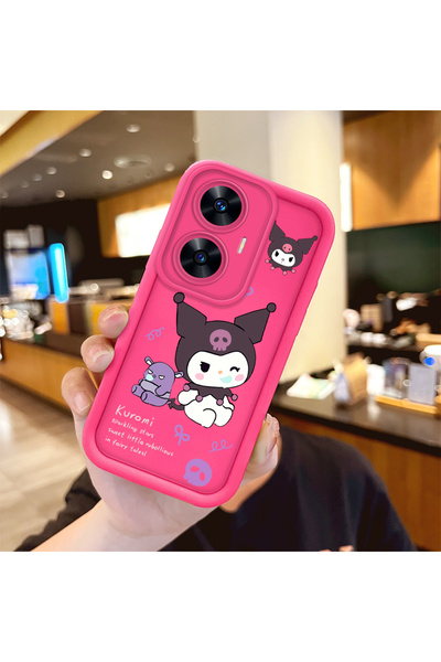 Hontinga حافظة هاتف Realme C55 متوافقة مع السيليكون المقاوم للصدمات باللون ال...