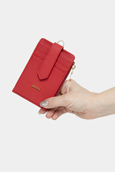 REWİNA Massarelli X Genuine Leather Women's Wallet Card Holder and Red with M...