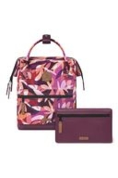 Cabaia Adventurer S Montreuil Red backpack with colourful floral pattern
