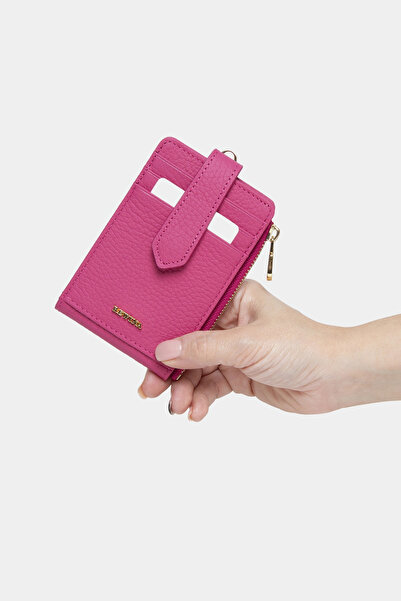 REWİNA Massarelli X Genuine Leather Women's Wallet Card Holder and Pink with ...