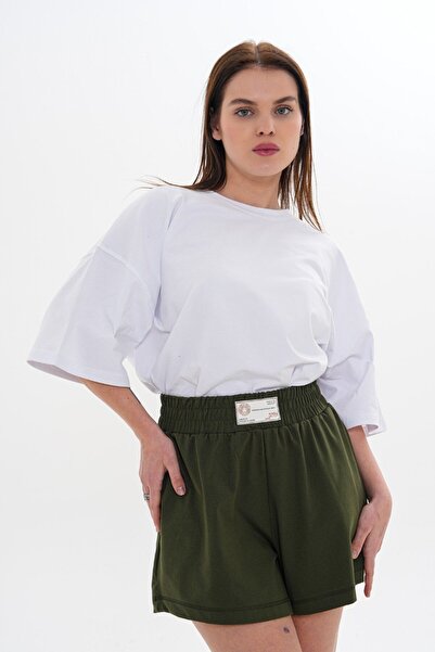 Flaubert Women's Short Shorts Cotton Piece Fabric Loose Fit