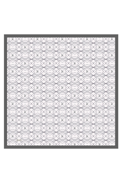 Arancia Eșarfă gri 90X90 din mătase twill