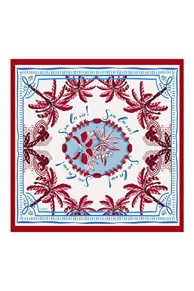 Arancia Burgundy 90x90 šal od čistog materijala