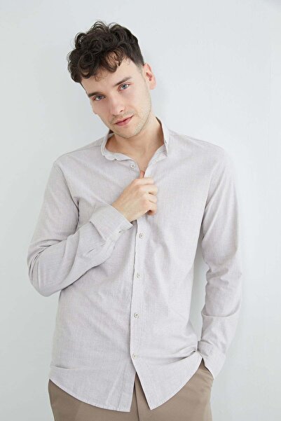 Fulla Moda Prugasta dugme-dole košulja