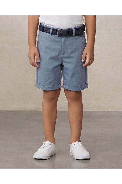 REDTAG شورتات تشينو زرقاء للأولاد بحزام