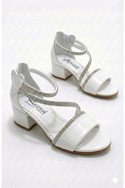 ORELİON Devojčina Debela potpetica komad Sa kamenčićima večernja haljina Sand...