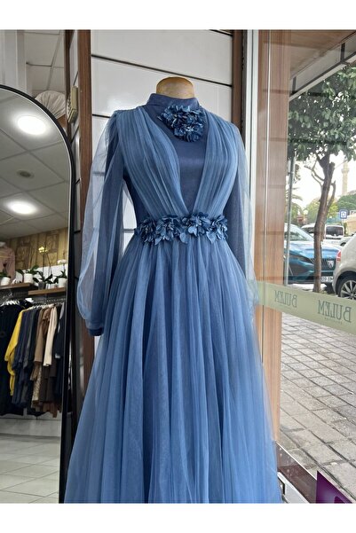 Bulem Collection Tül Detaylı Şık Abiye
