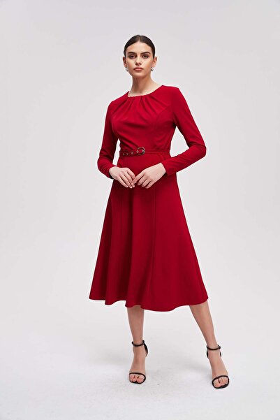 Livia فستان ميدي واسع الأكمام