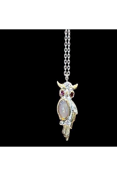 OEM pendant with chain - opal owl