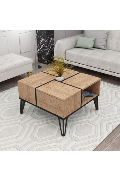 UnicUtil Măsuţă de cafea, Nirvana Atlantic, UnicUtil, Pin Atlantic-Negru, 505...