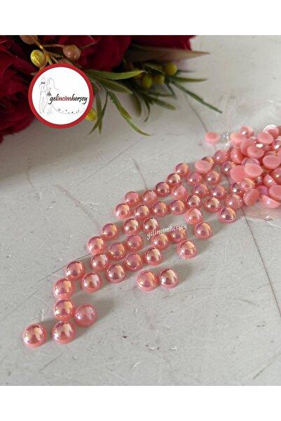 Gelincimherşey 25'li Sedefli Pembe Yarım İnci 10 mm