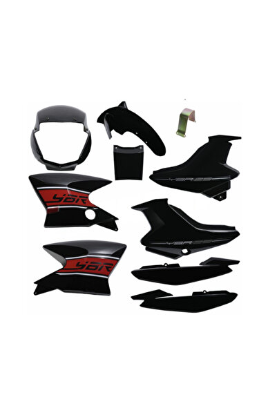İthal YAMAHA YBR 125K ESD 2010-2017 ARASI KAPORTA SETİ SİYAH (ARKA ÇAMURLUK Y...