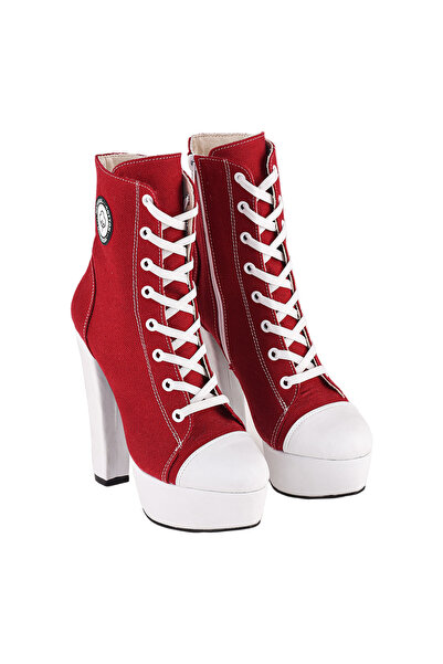 Cotto Shoes Colorful Platform Heel Linen Women's Boots