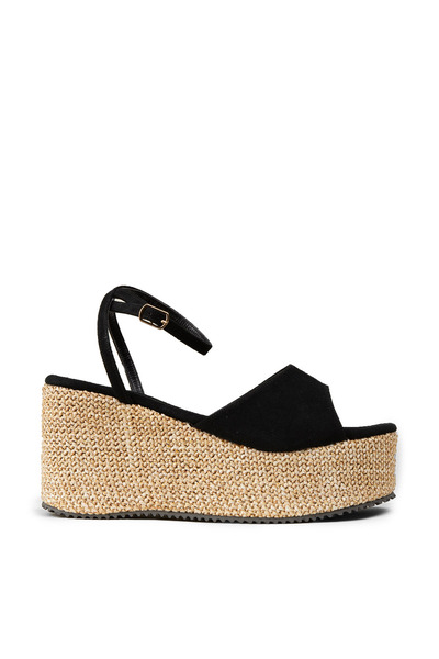 Deery Woman's Black Platform Sandal