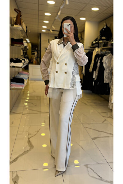 Vosse Miarte Beyaz Çizgi Detaylı Pantolon