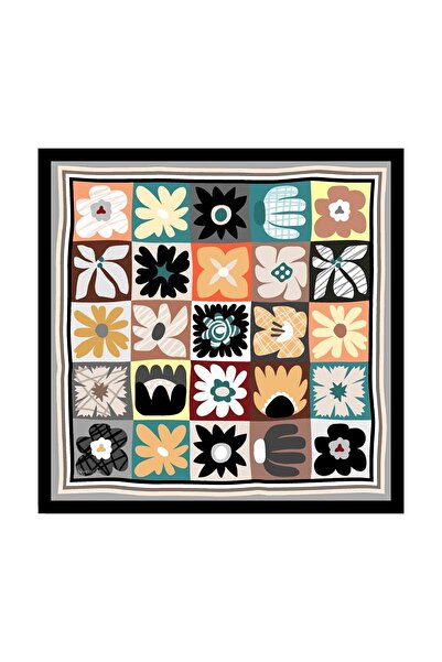 NESSCARF وشاح Twill منقوش بالزهور