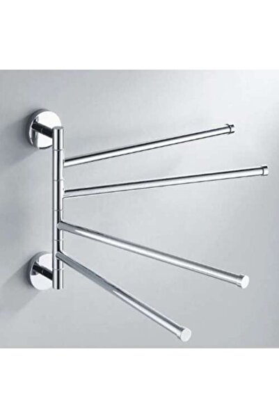zola Towel rail, for bathroom, 4 mobile arms 35 cm, steel, 43 x 35 cm, 360 de...