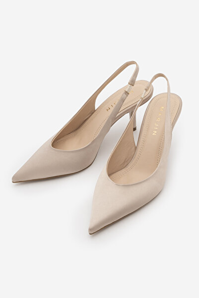 Marjin Women's Stiletto Pointed Toe Open Back Strap Short Classic Heeled Shoe...