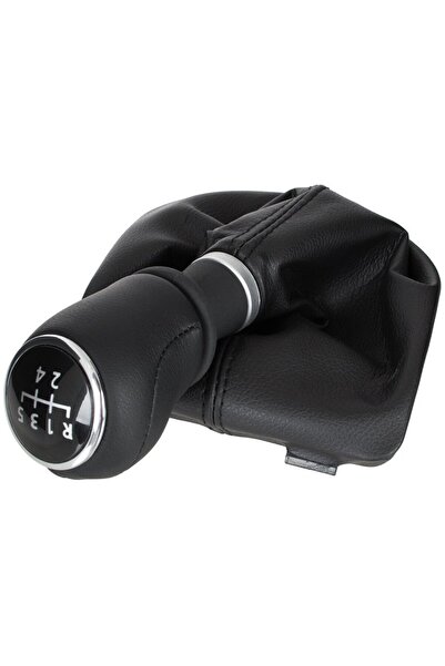Farex VW Transporter T5 / Multivan 03-15 BLACK LEATHER gear shift knob + BLAC...