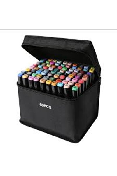 unbranded Set of 36 Markers with 2 Tips, Storage Bag, Multicolor