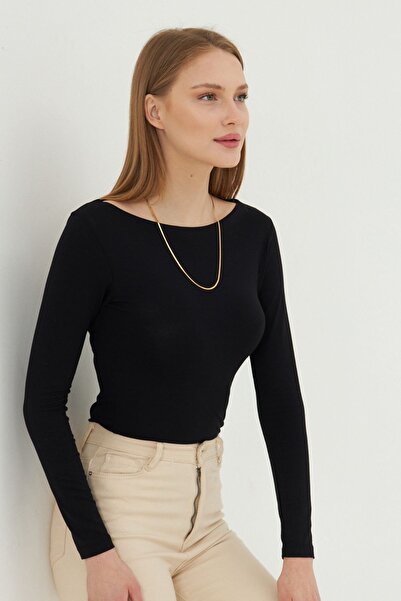 Irmak Kerekli Ženski bodi sa lađastim izrezom Osnovni dugih rukava Sa likrom ...