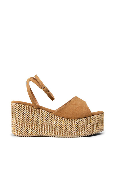 Deery Women's Tan Colored Platform Sandals