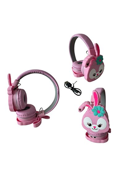 ADIRI SHOP Ακουστικά Bluetooth 5.3 για παιδιά, μοντέλο Bunny, 40 mm, ενσωματω...