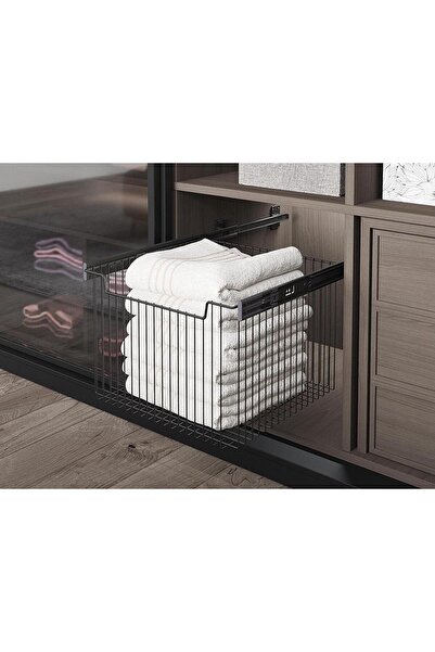 STARAX Raylı Çok Amaçlı Sepet Antrasit Büyük Boy