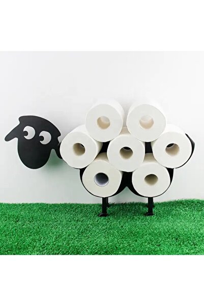 zola Toilet paper holder in the shape of a sheep, steel, capacity up to 7 rol...