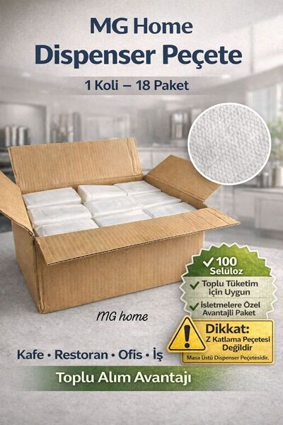 VENON 1 Koli Masaüstü Peçetesi 🧡 18 Paket 🧡 Dispenser Uyumlu Profesyonel Pe...
