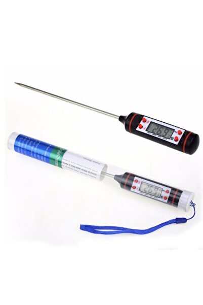 OEM Termometru digital de bucătărie, 14,5 cm, oțel inoxidabil, negru